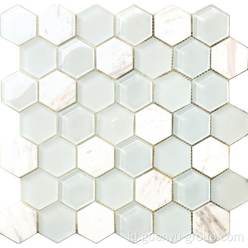 hexagon marmer mosaik